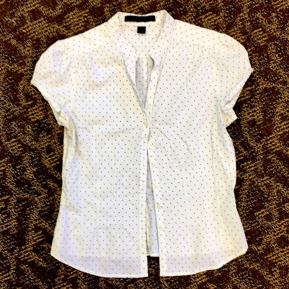 Express Polka Dot button down shirt size S